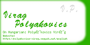 virag polyakovics business card